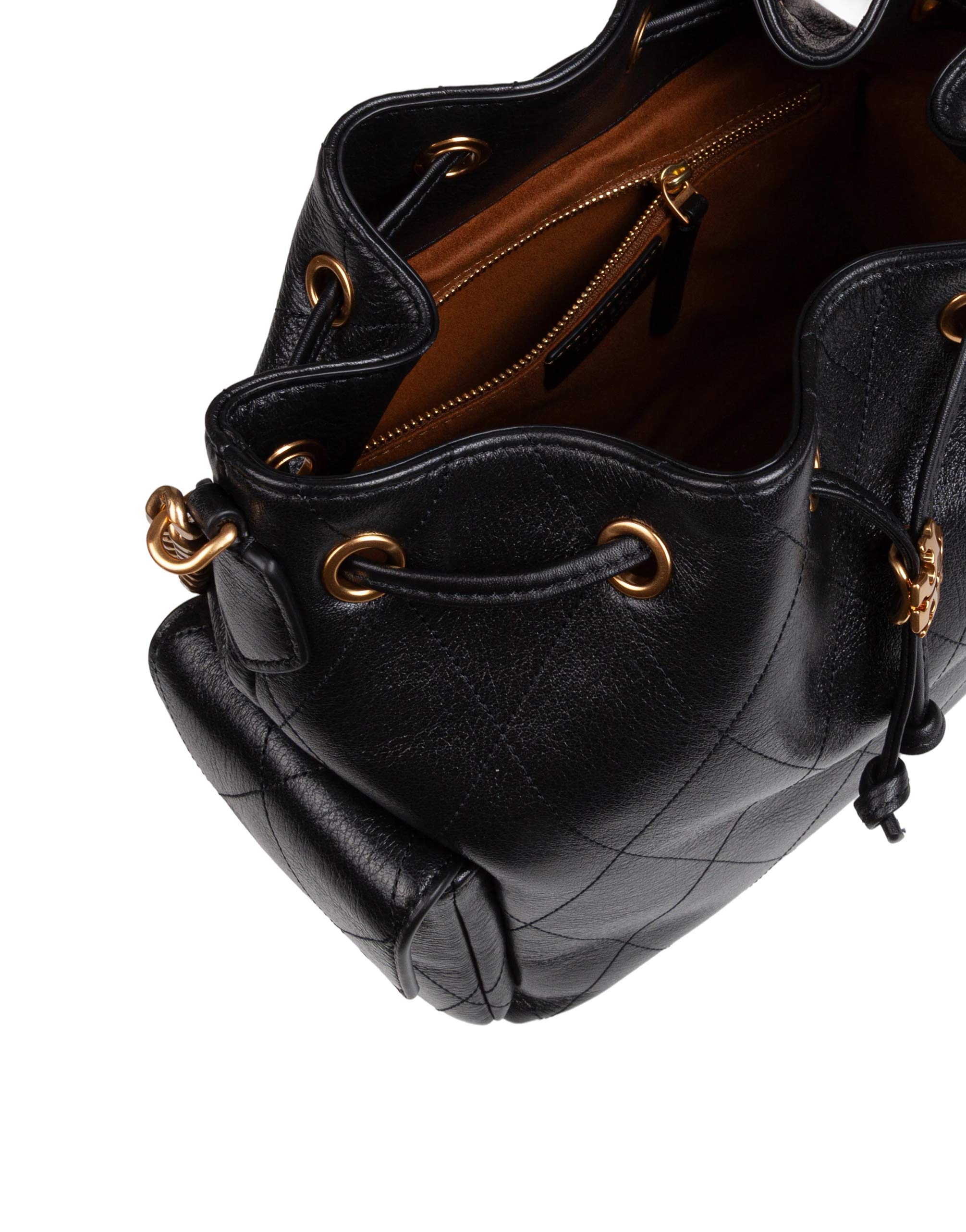 TORY BURCH CHARLIE QUILTED BUCKET BAG