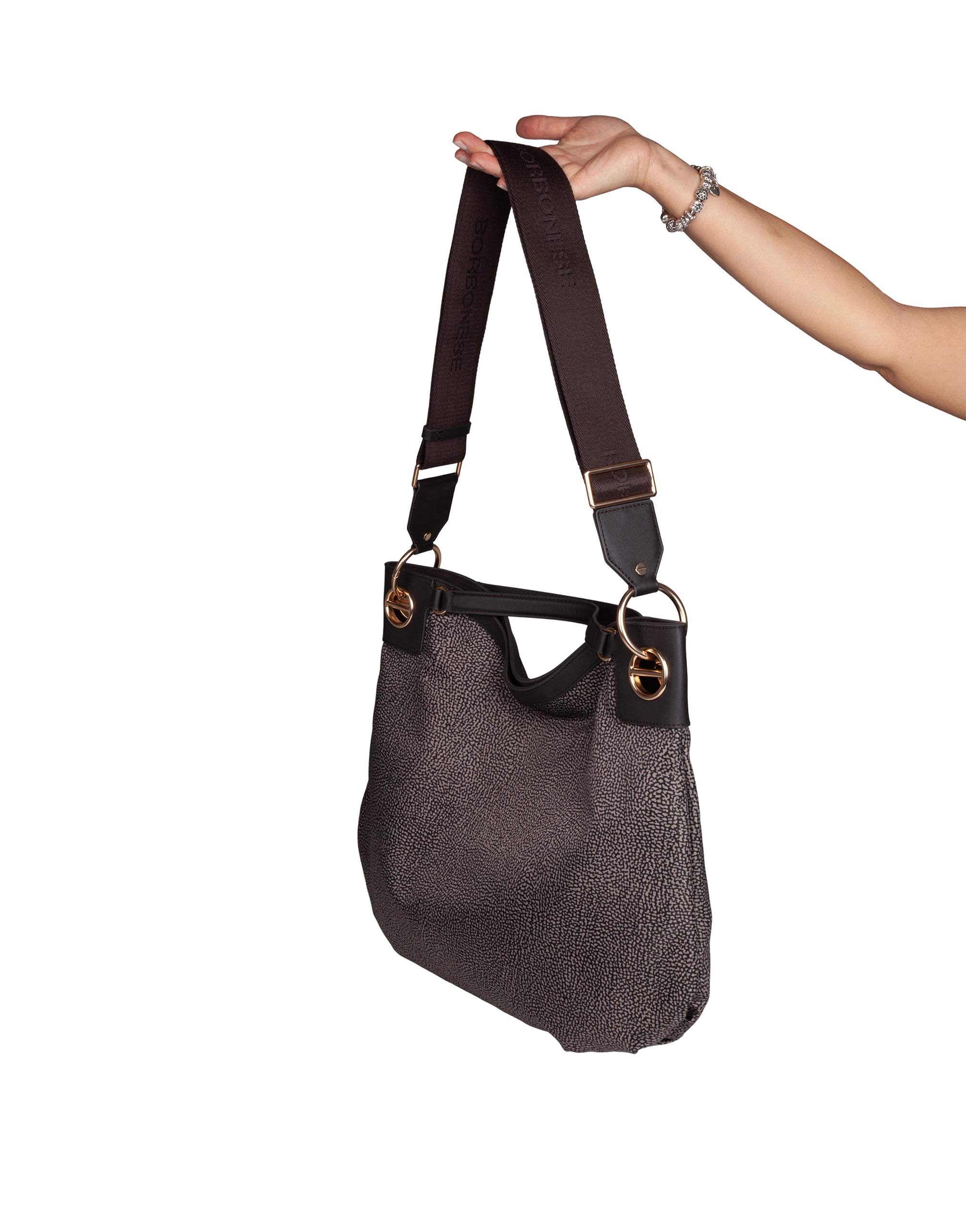 BORBONESE LONDON L FABRIC BAG