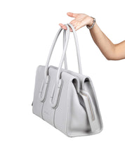 MARC JACOBS CITY TOTE IN PELLE GRIGIA