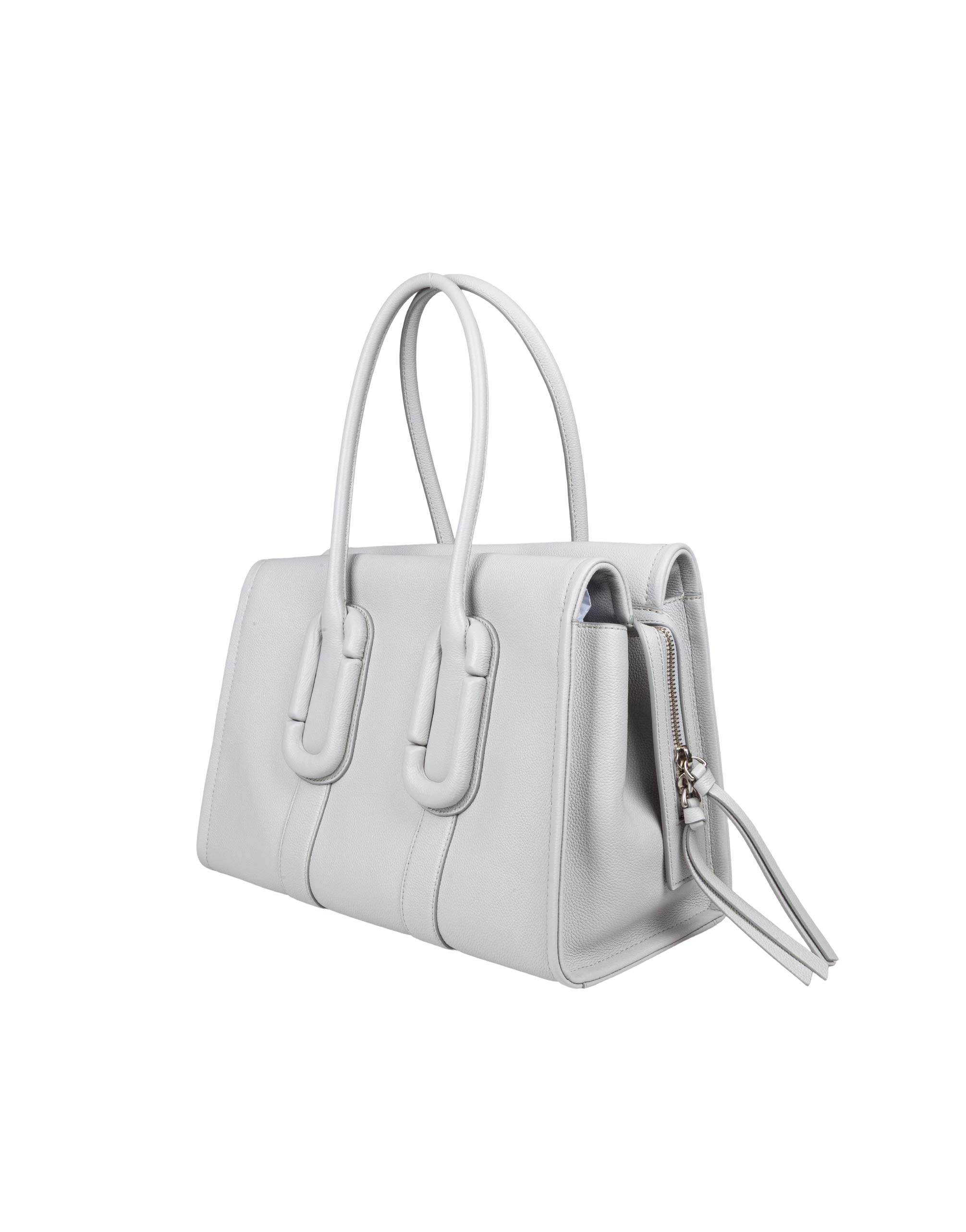 MARC JACOBS CITY TOTE IN PELLE GRIGIA