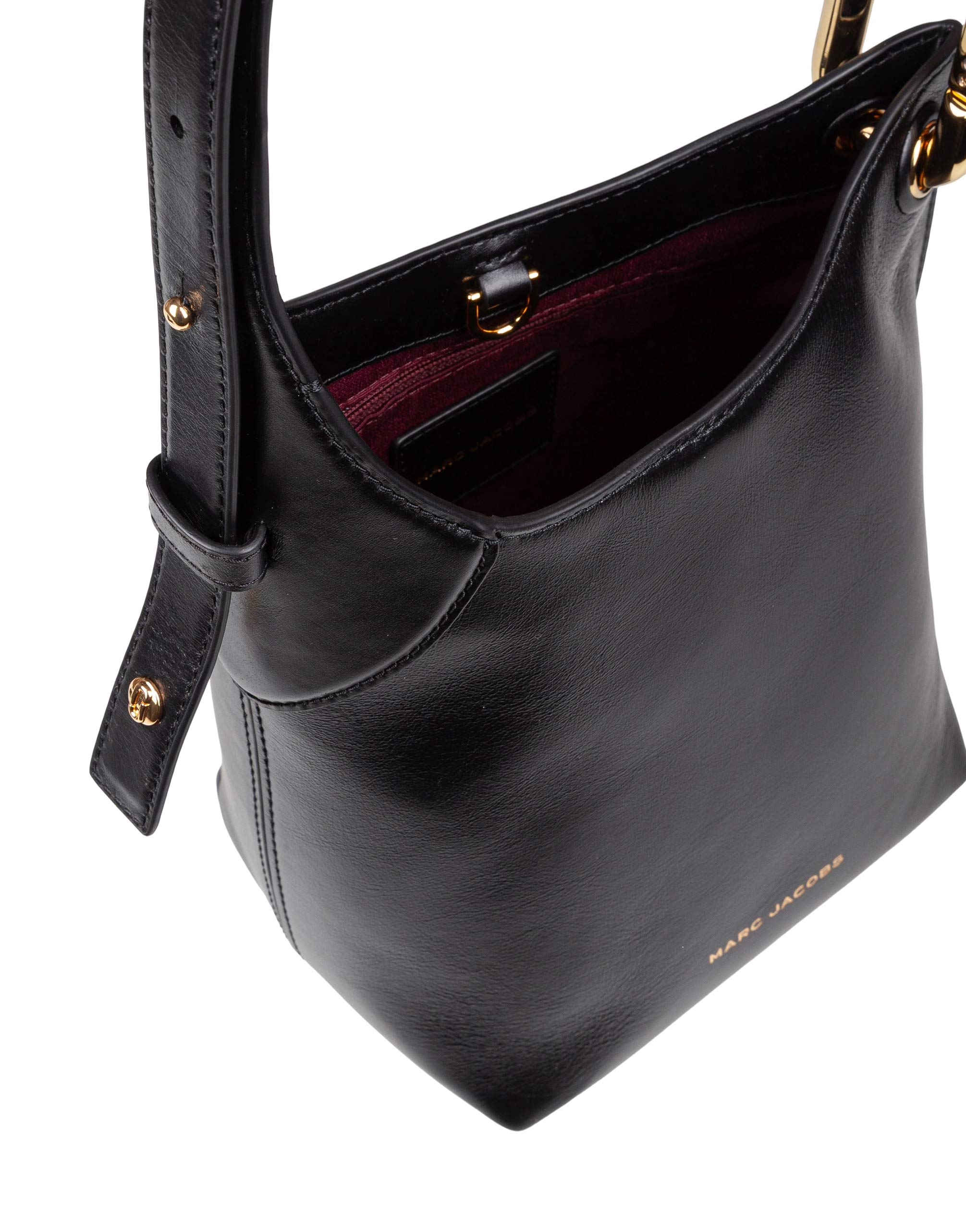 MARC JACOBS BORSA SMALL BUCKET IN PELLE NERA