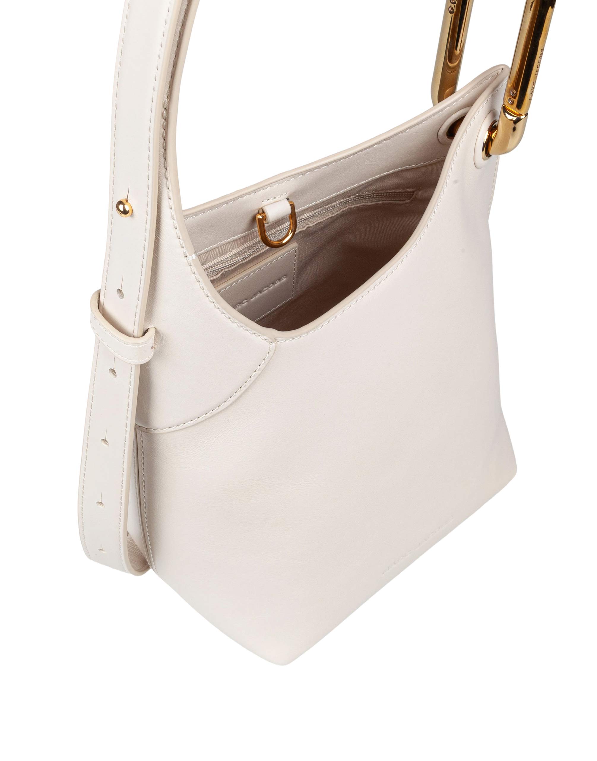 MARC JACOBS BORSA SMALL BUCKET IN PELLE BIANCA