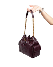 TORY BURCH BORSA SECCHIELLO CHARLIE QUILTED BORDEAUX