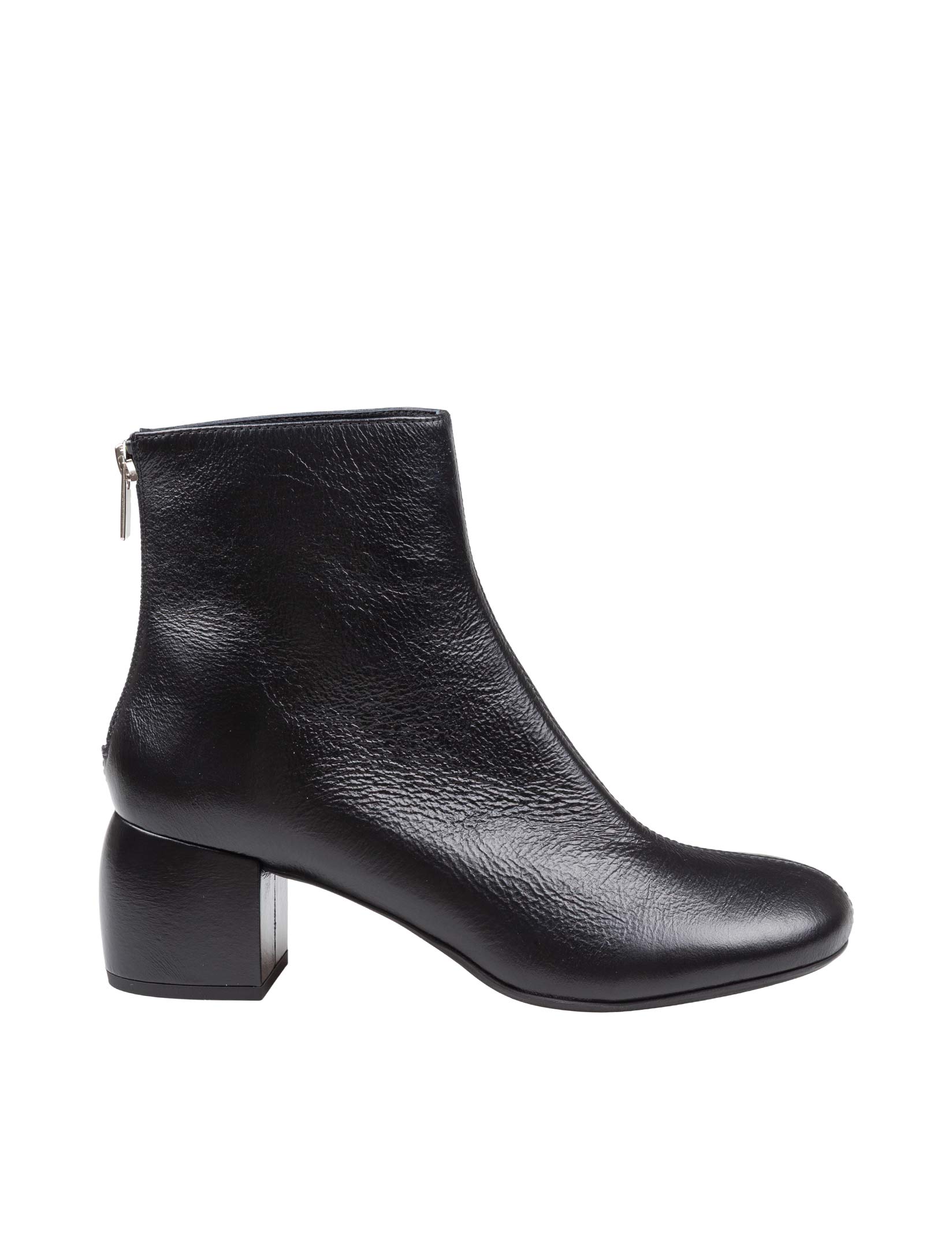 AGL TINA BOOTIE BLACK LEATHER ANKLE BOOT