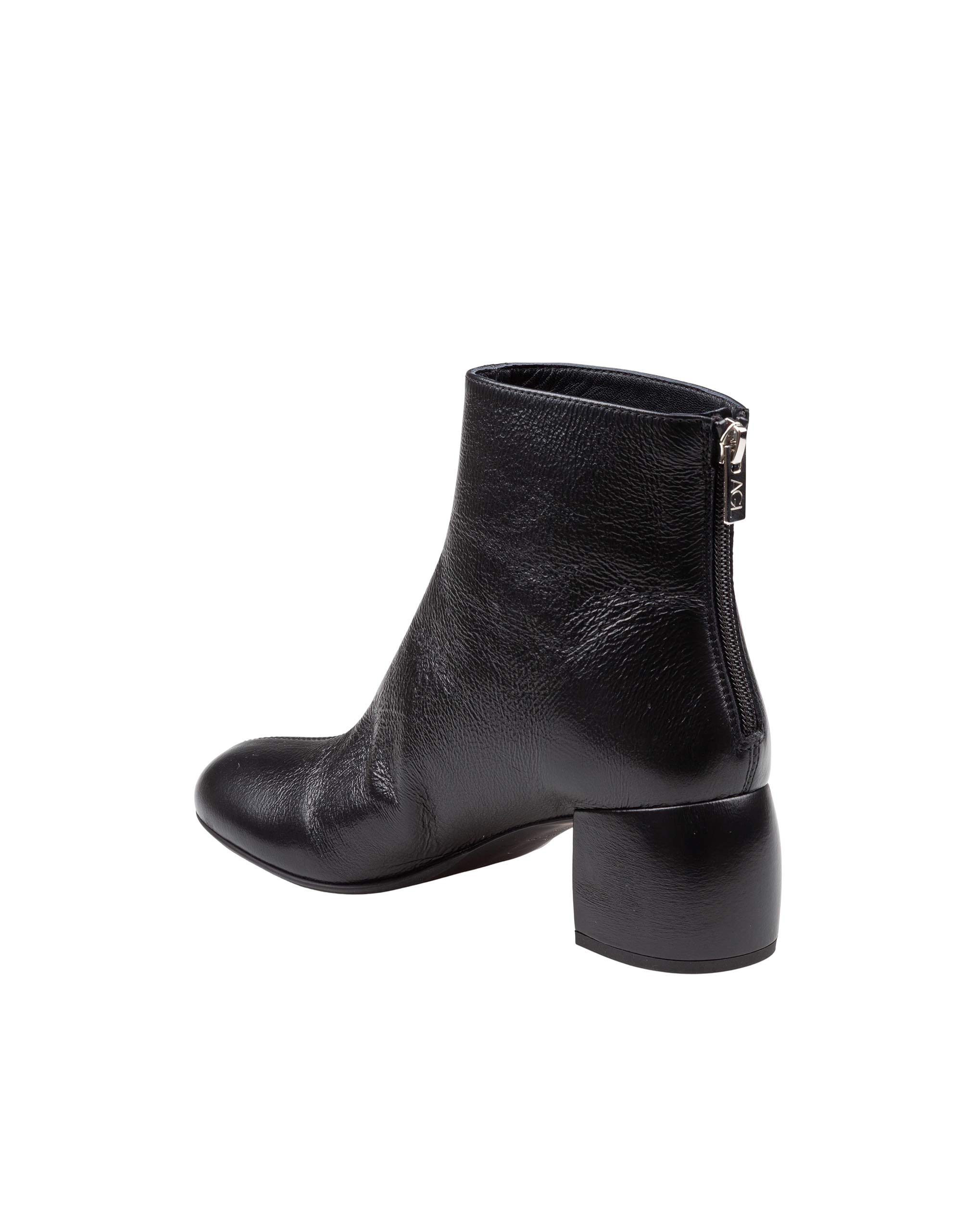 AGL TINA BOOTIE BLACK LEATHER ANKLE BOOT