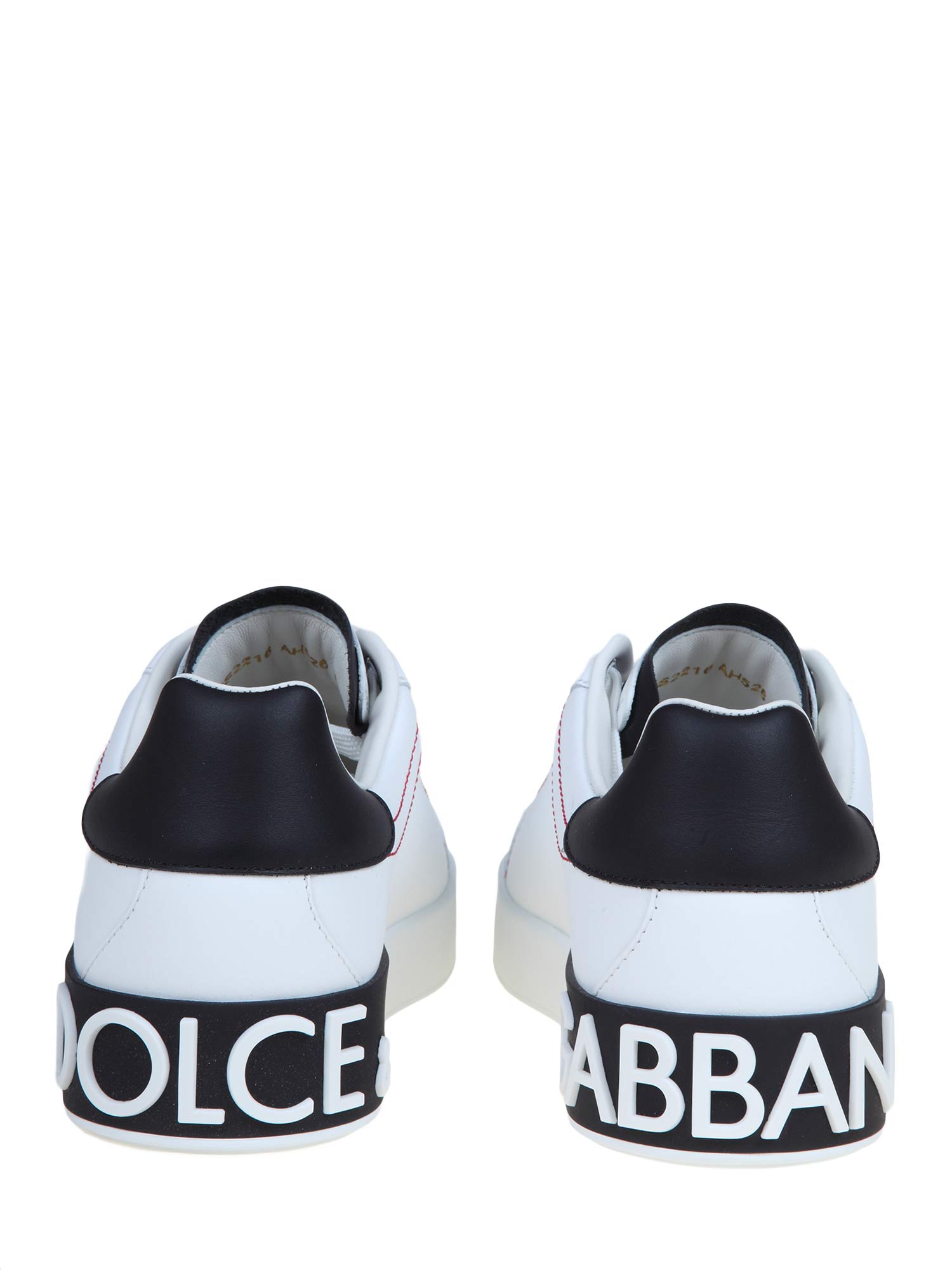 DOLCE & GABBANA PORTOFINO SNEAKERS IN WHITE LEATHER