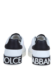 DOLCE & GABBANA PORTOFINO SNEAKERS IN WHITE LEATHER