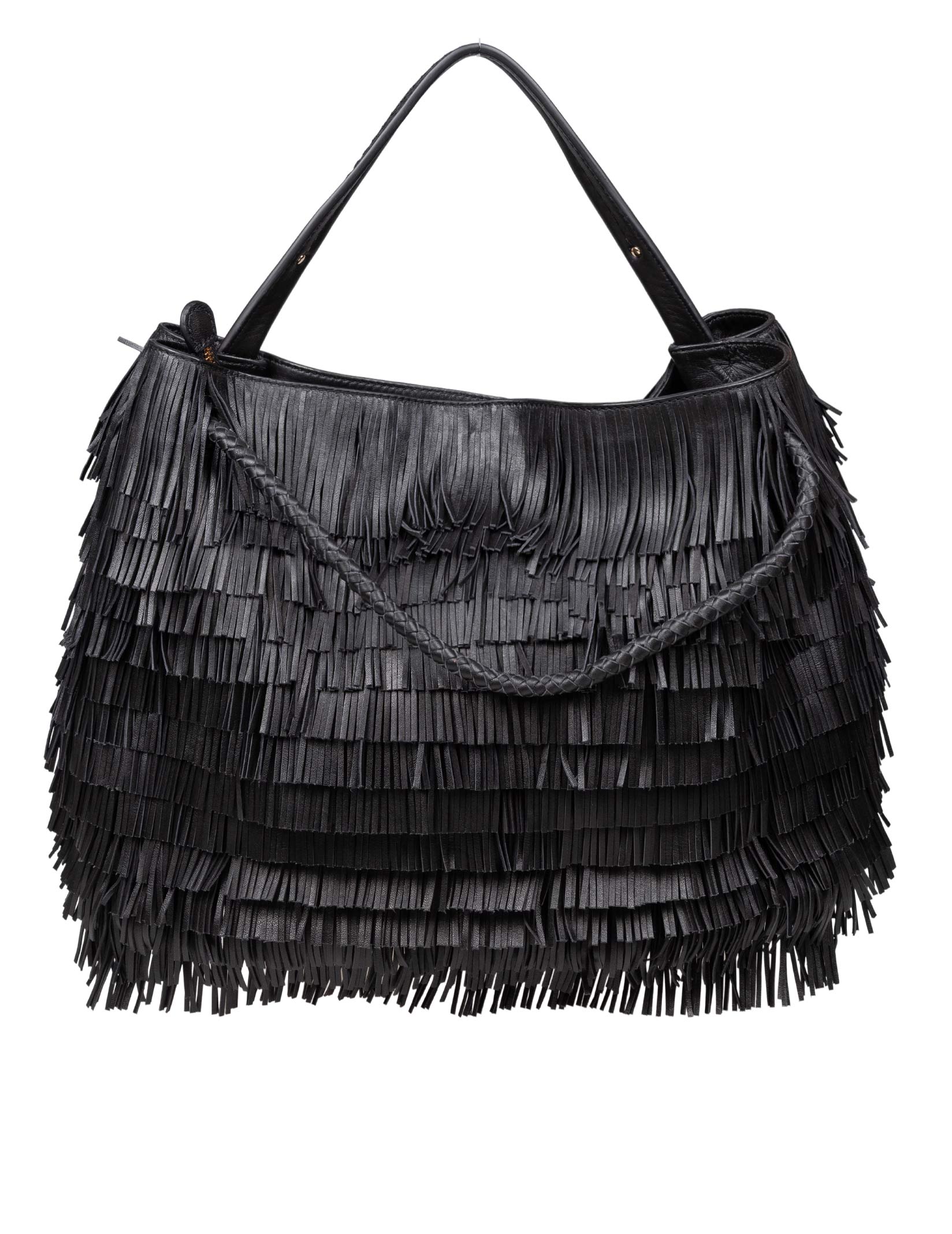 VISONA' DILETTA LEATHER SHOPPING BAG