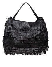 VISONA' DILETTA LEATHER SHOPPING BAG