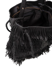 VISONA' DILETTA LEATHER SHOPPING BAG
