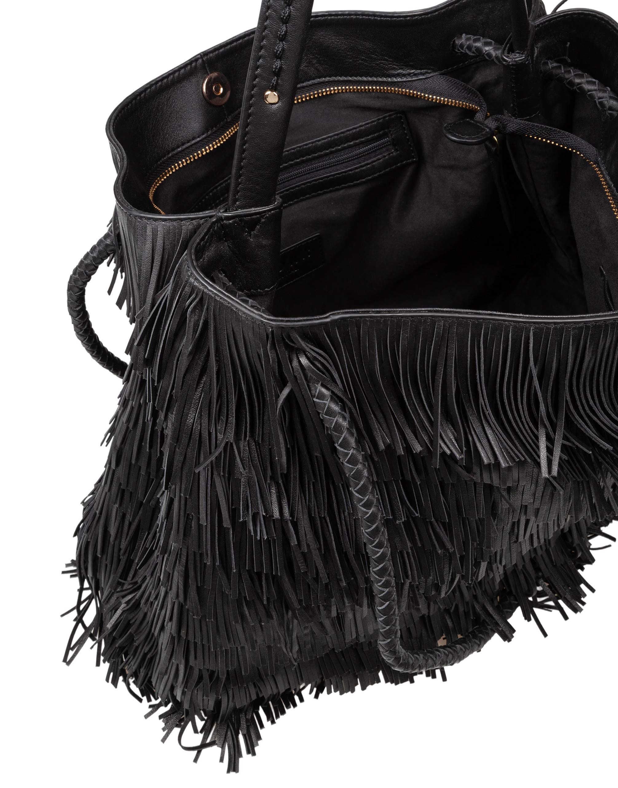 VISONA' DILETTA LEATHER SHOPPING BAG