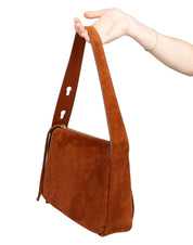 TORY BURCH BORSA A SPALLA ROMY IN SUEDE COLORE PARK BENCH