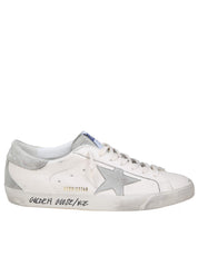 GOLDEN GOOSE SUPERSTAR LEATHER SNEAKERS WHITE/GREY