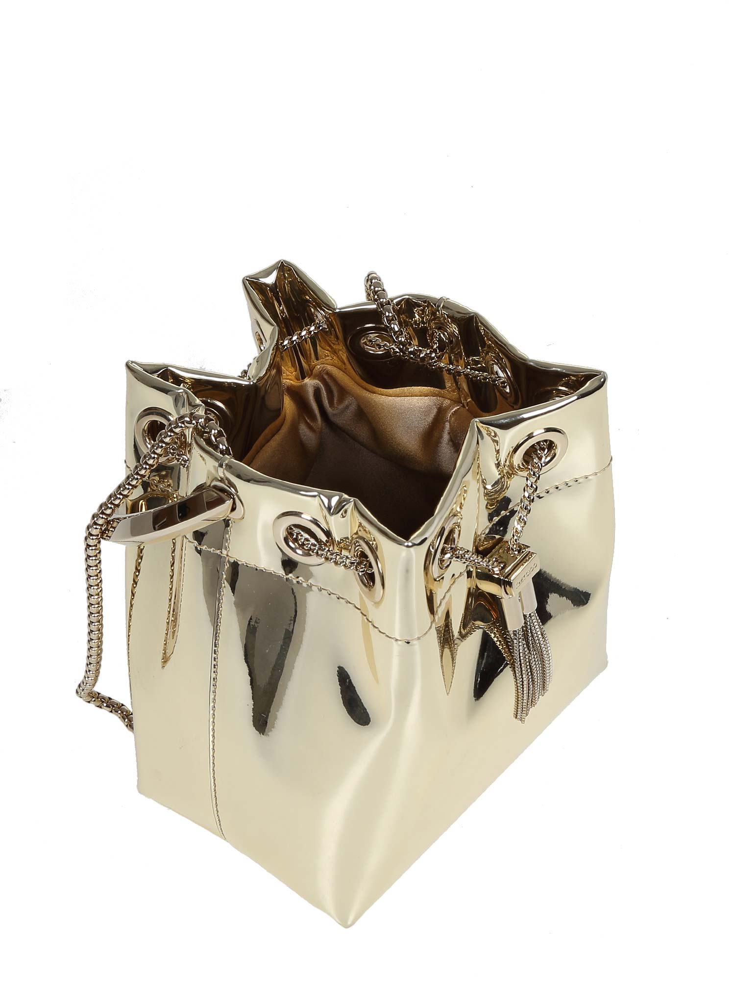 JIMMY CHOO SECCHIELLO BON BON XVK IN PELLE METALLIZZATA GOLD