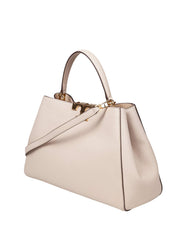TORY BURCH ELEANOR LEATHER SATCHEL BAG STONE