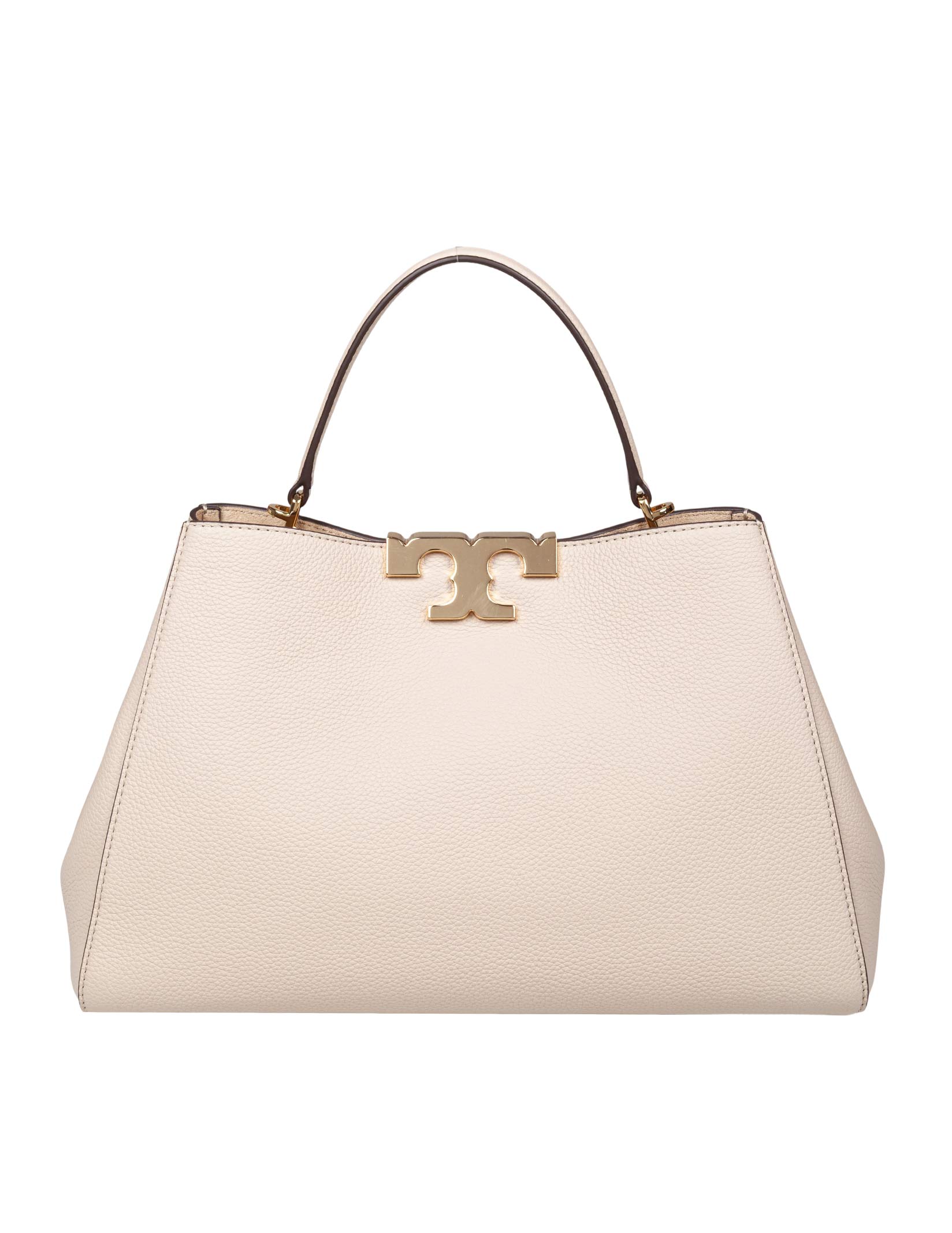 TORY BURCH ELEANOR LEATHER SATCHEL BAG STONE