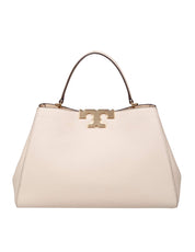 TORY BURCH ELEANOR LEATHER SATCHEL BAG STONE