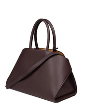 FERRAGAMO HUG TH M HANDBAG IN BROWN LEATHER