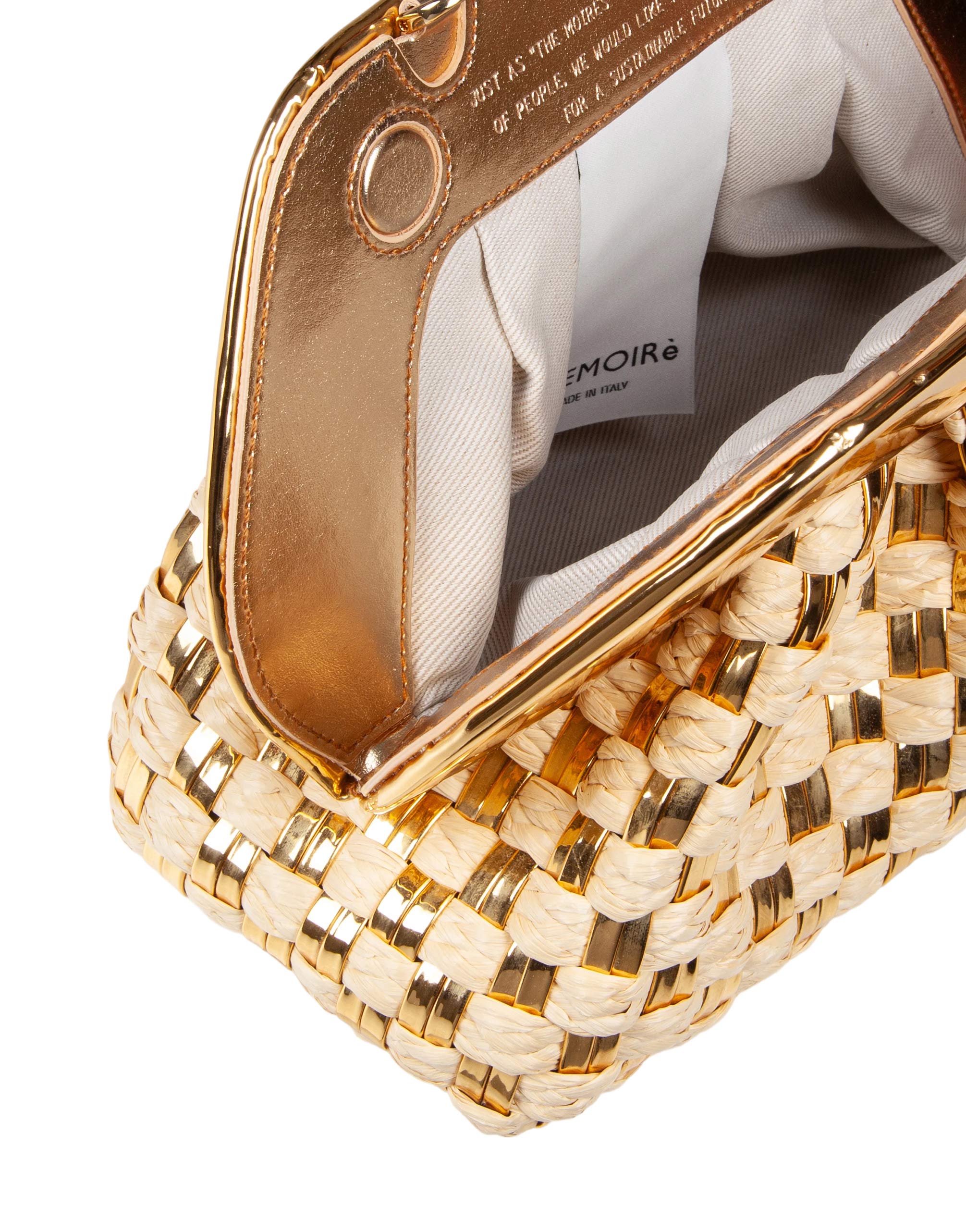 THE MOIRE TIA MICRO WEAVED STRAW LAMINATED