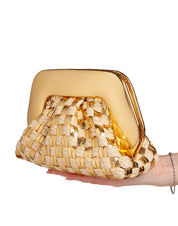 THE MOIRE GEA MICRO WEAVED STRAW LAMINATED