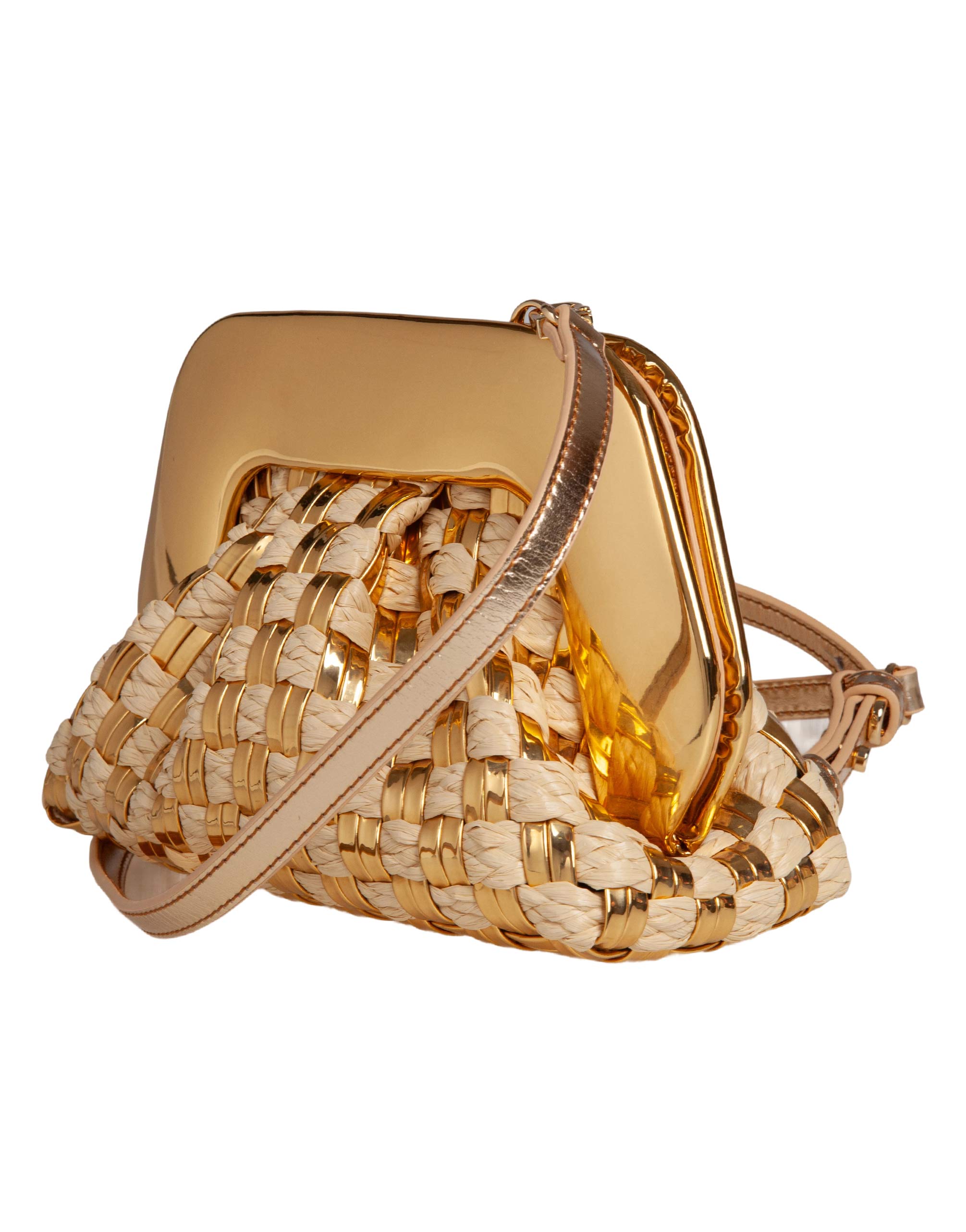THE MOIRE GEA MICRO WEAVED STRAW LAMINATED