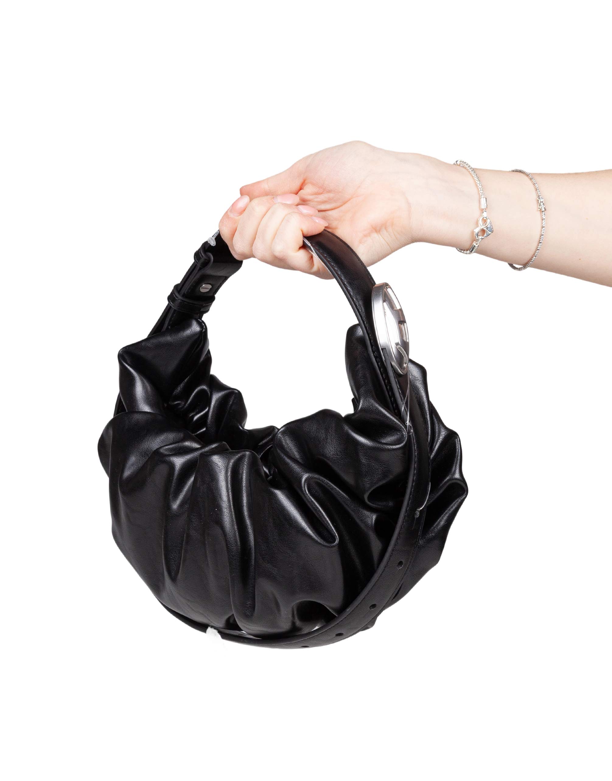 DIESEL BORSA HOBO GRAB-D ESTRA COLORE NERO