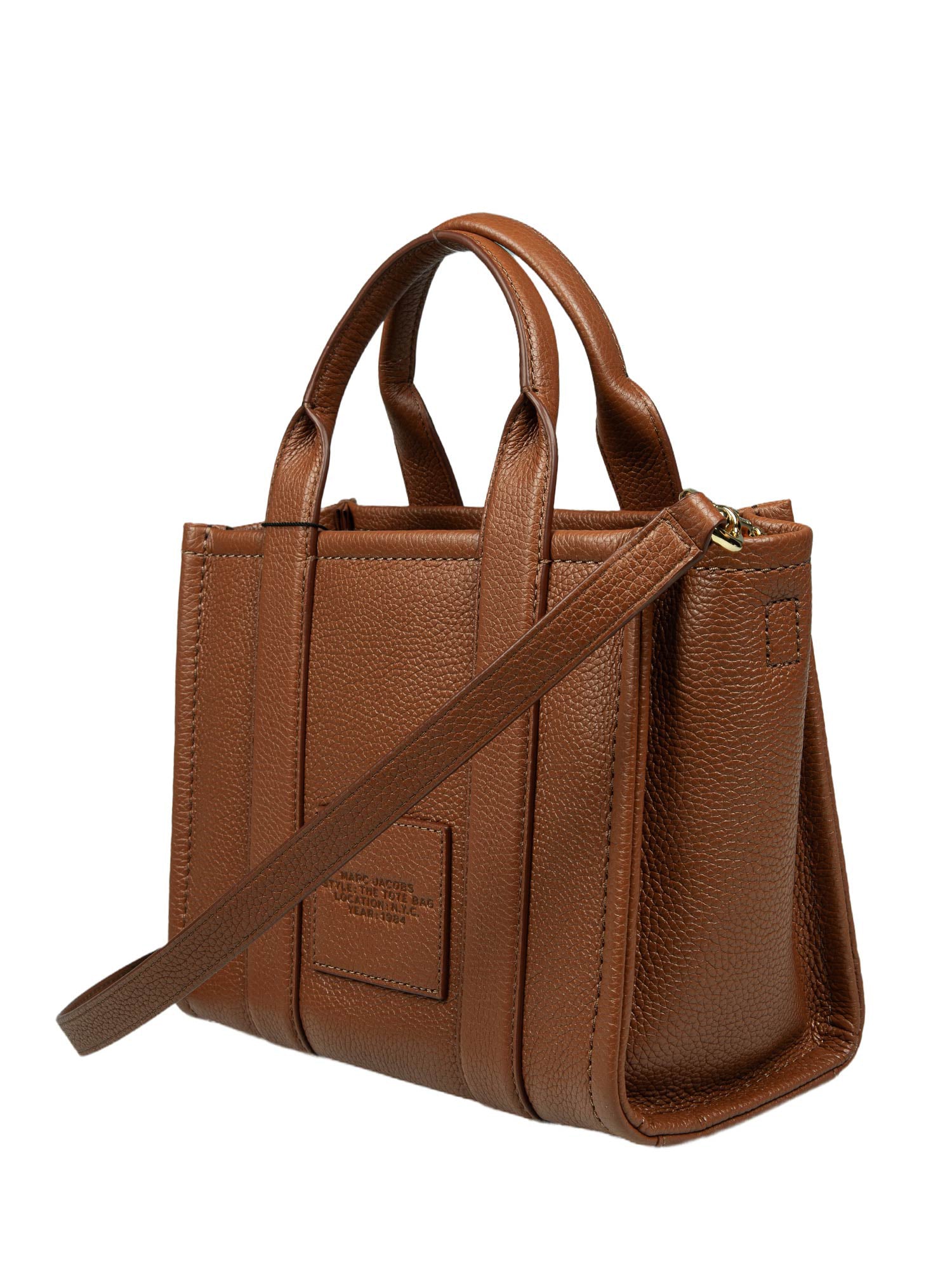 MARC JACOBS THE SMALL TOTE IN PELLE ARGAN