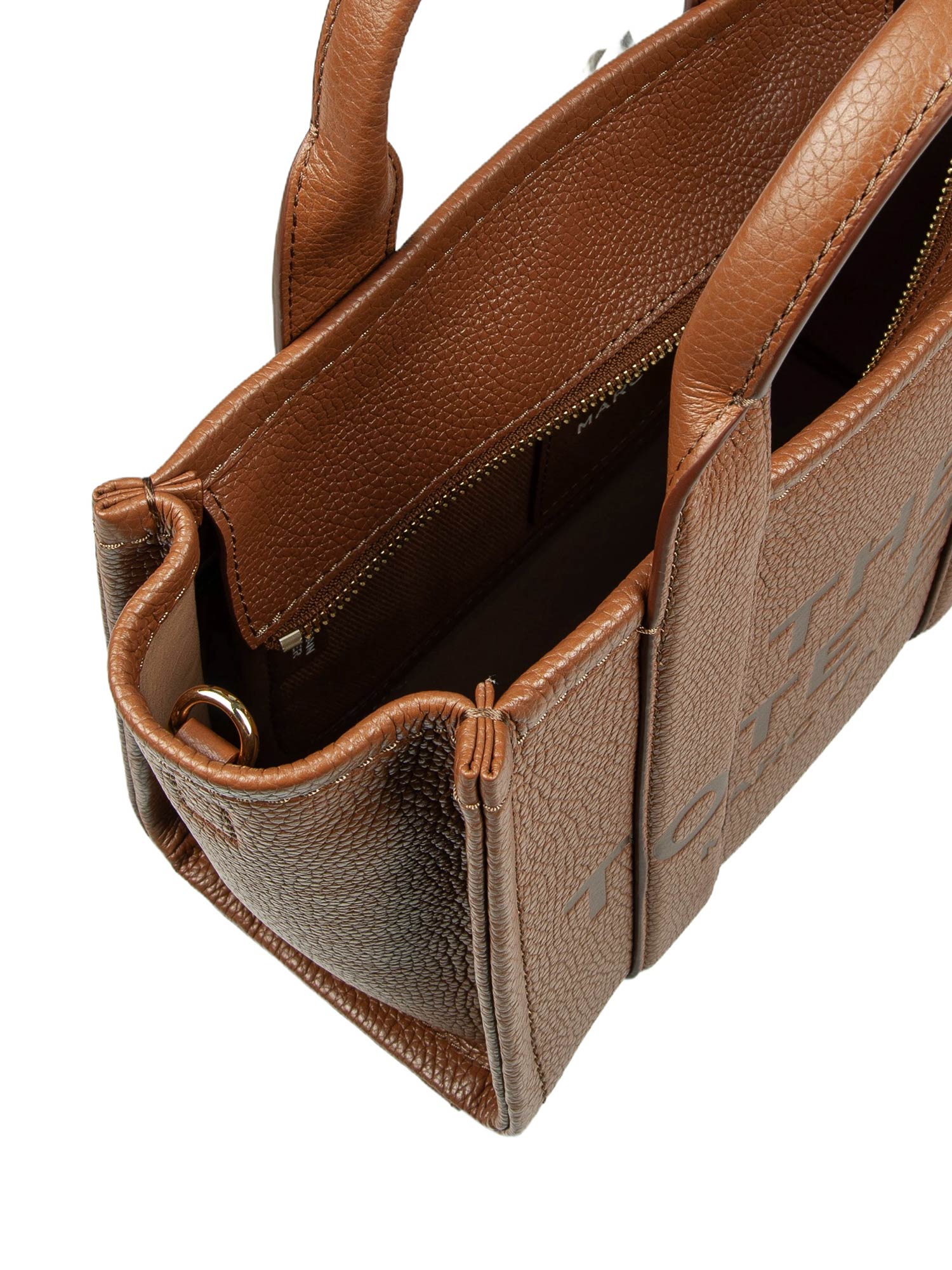 MARC JACOBS THE SMALL TOTE IN PELLE ARGAN