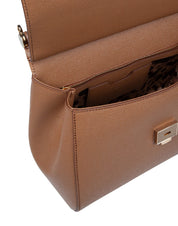 DOLCE & GABBANA BORSA SICILY PICCOLA IN PELLE COLORE CARAMELLO