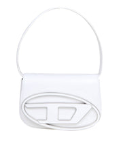DIESEL 1DR LEATHER SHOULDER BAG WHITE