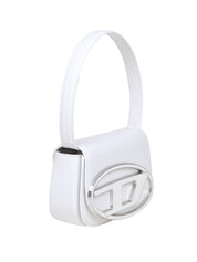 DIESEL 1DR LEATHER SHOULDER BAG WHITE