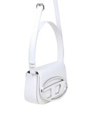 DIESEL 1DR LEATHER SHOULDER BAG WHITE