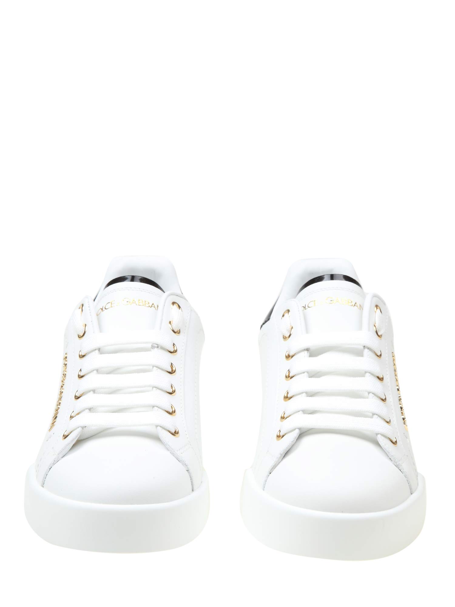 DOLCE & GABBANA SNEAKERS IN PELLE CON PERLA