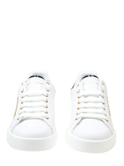 DOLCE & GABBANA SNEAKERS IN PELLE CON PERLA