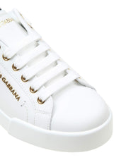 DOLCE & GABBANA SNEAKERS IN PELLE CON PERLA