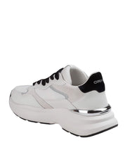 CRIME SNEAKERS FAITH DELUXE IN PELLE COLORE BIANCO E NERO