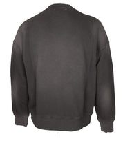 GOLDEN GOOSE FELPA STAR BOXI CREWNECK IN COTONE GRIGIO