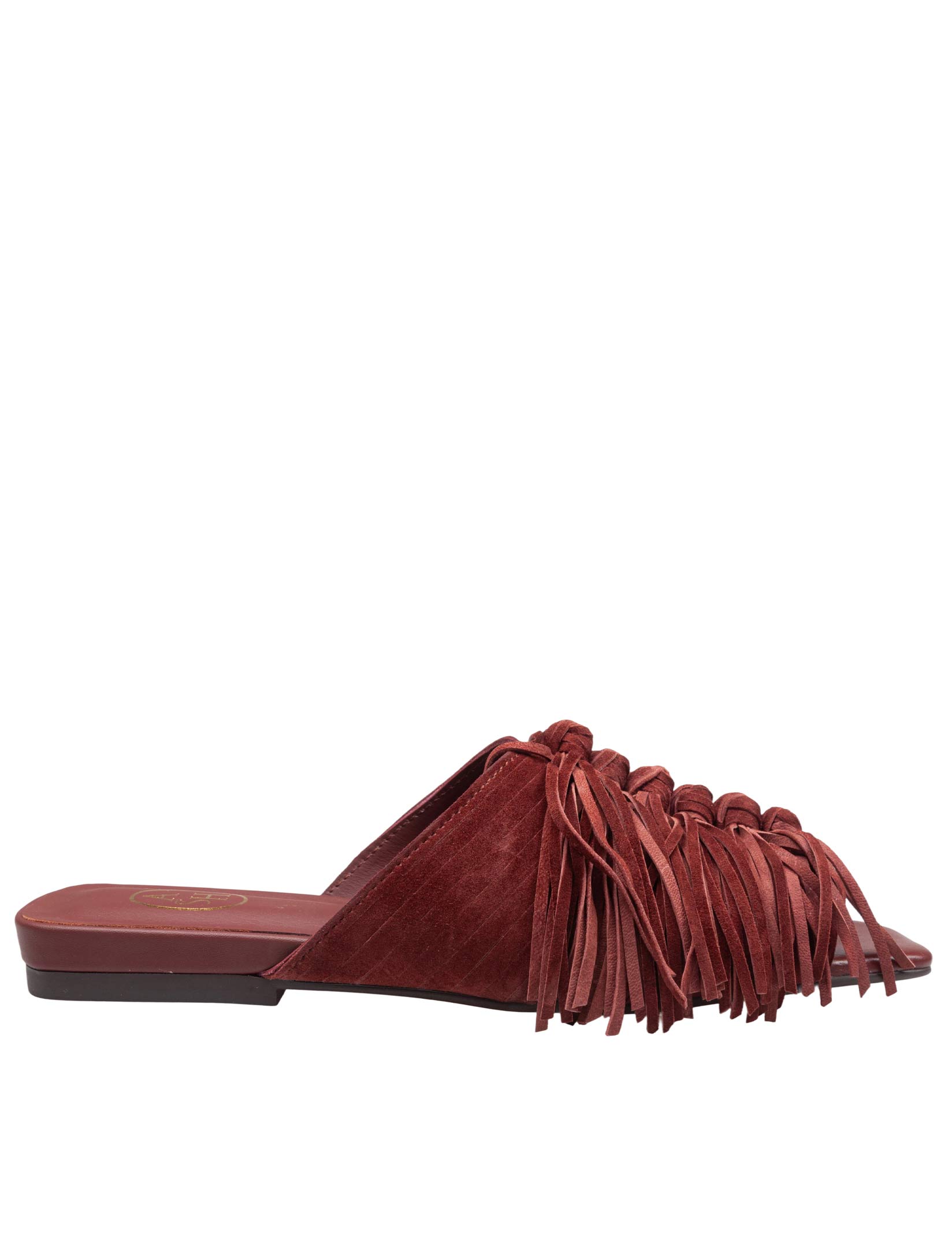 ASH BRIGITTE SUEDE MULES, MARSALA COLOR