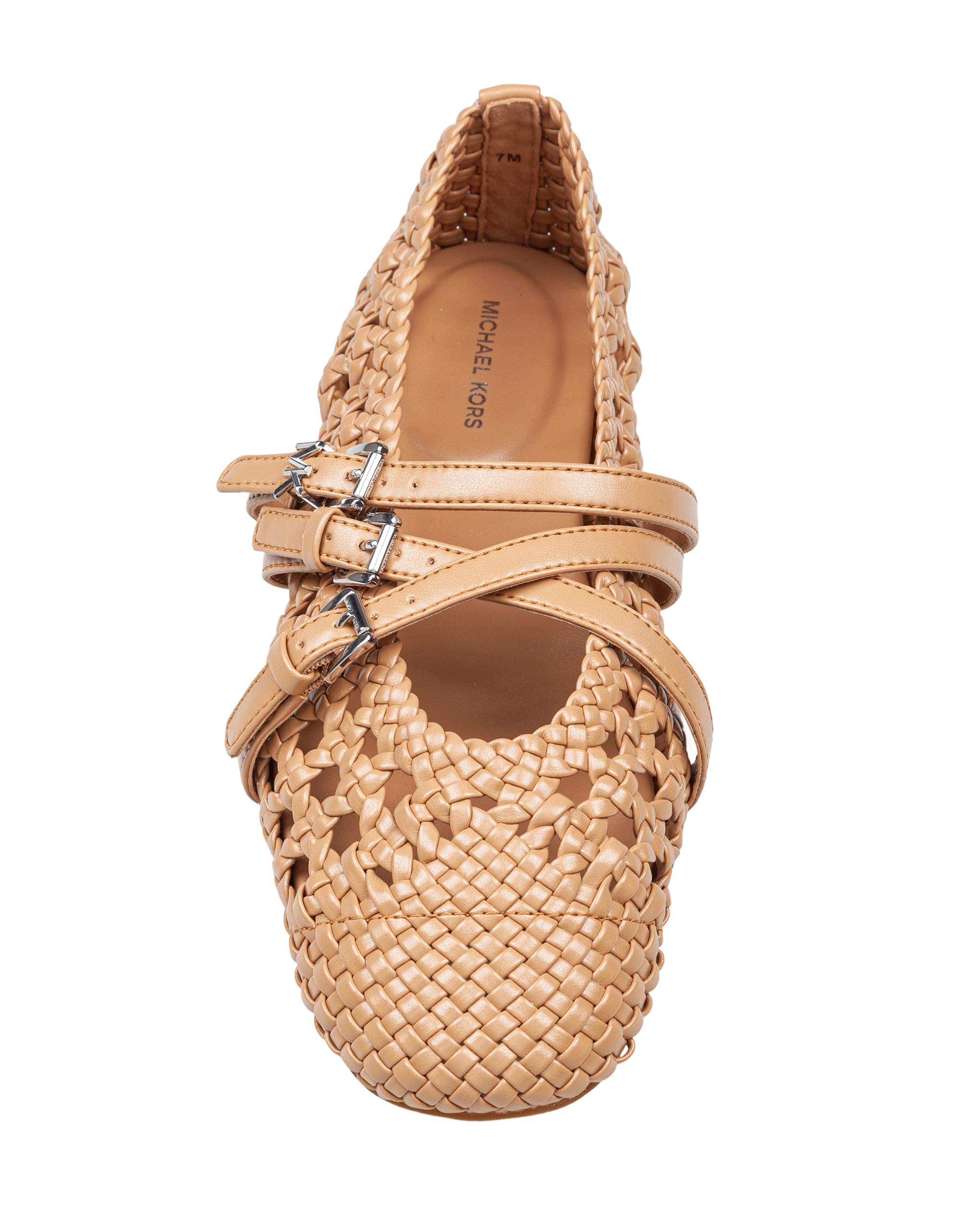 MICHAEL KORS INDY FLEX LEATHER BALLERINAS