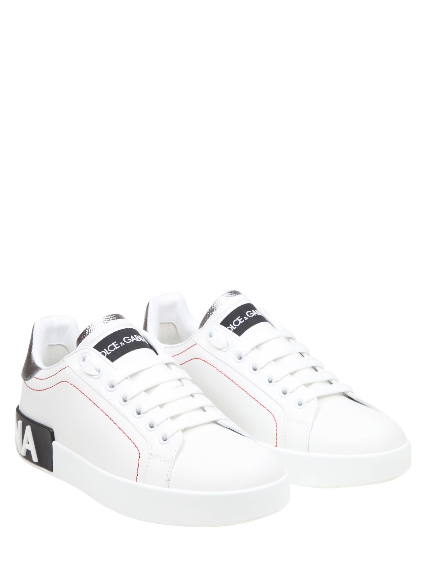 DOLCE & GABBANA SNEAKERS PORTOFINO IN PELLE CON LOGO