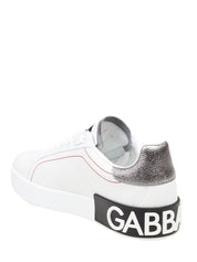 DOLCE & GABBANA SNEAKERS PORTOFINO IN PELLE CON LOGO