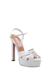 AQUAZZURRA NINA SANDAL PLATEAU 130 PELLE COLORE BIANCO