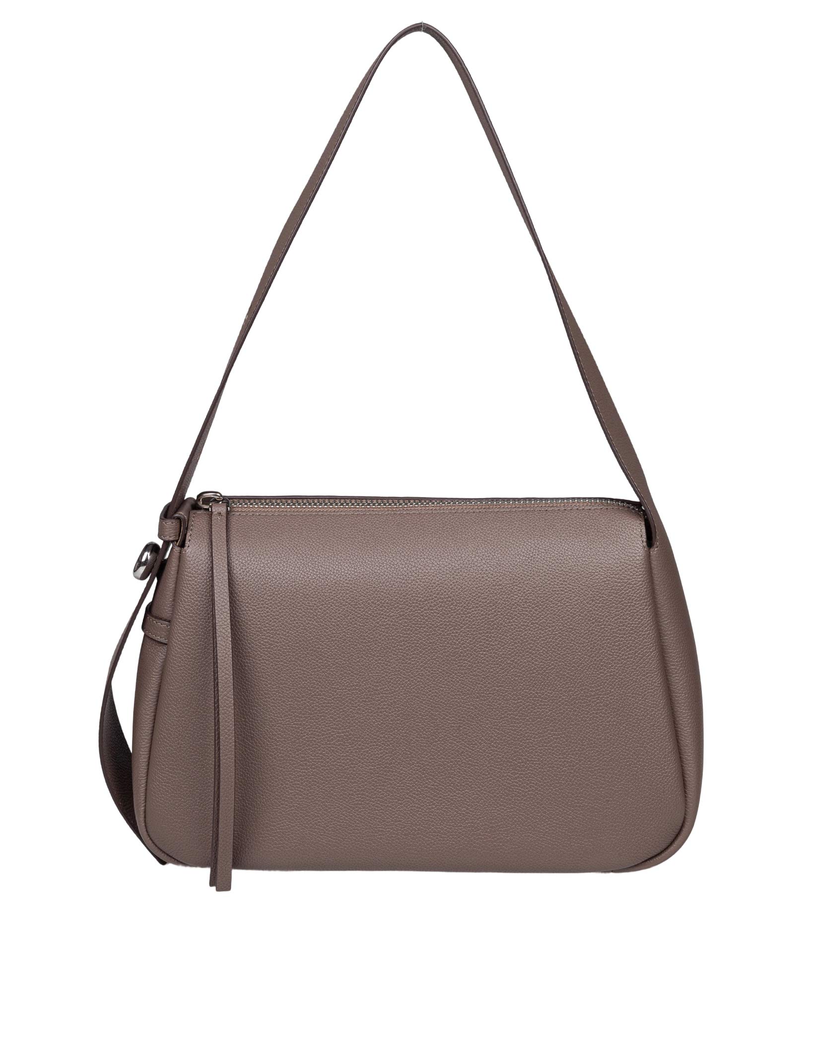 TORY BURCH ROMY SHOULDER BAG IN DOVE GREY LEATHER