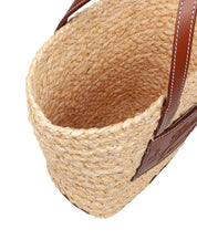 LANVIN CATCH BY LANVIN BASKET IN RAFIA E PELLE