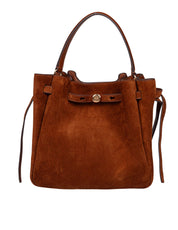 TORY BURCH ROMY BUCKET BAG IN PARCK BENCH SUEDE
