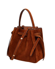 TORY BURCH ROMY BUCKET BAG IN PARCK BENCH SUEDE