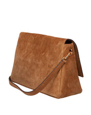 TORY BURCH SHOULDER BAG CHARLIE IN CAMOSCIO COLORE CARAMELLO