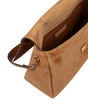 TORY BURCH SHOULDER BAG CHARLIE IN CAMOSCIO COLORE CARAMELLO