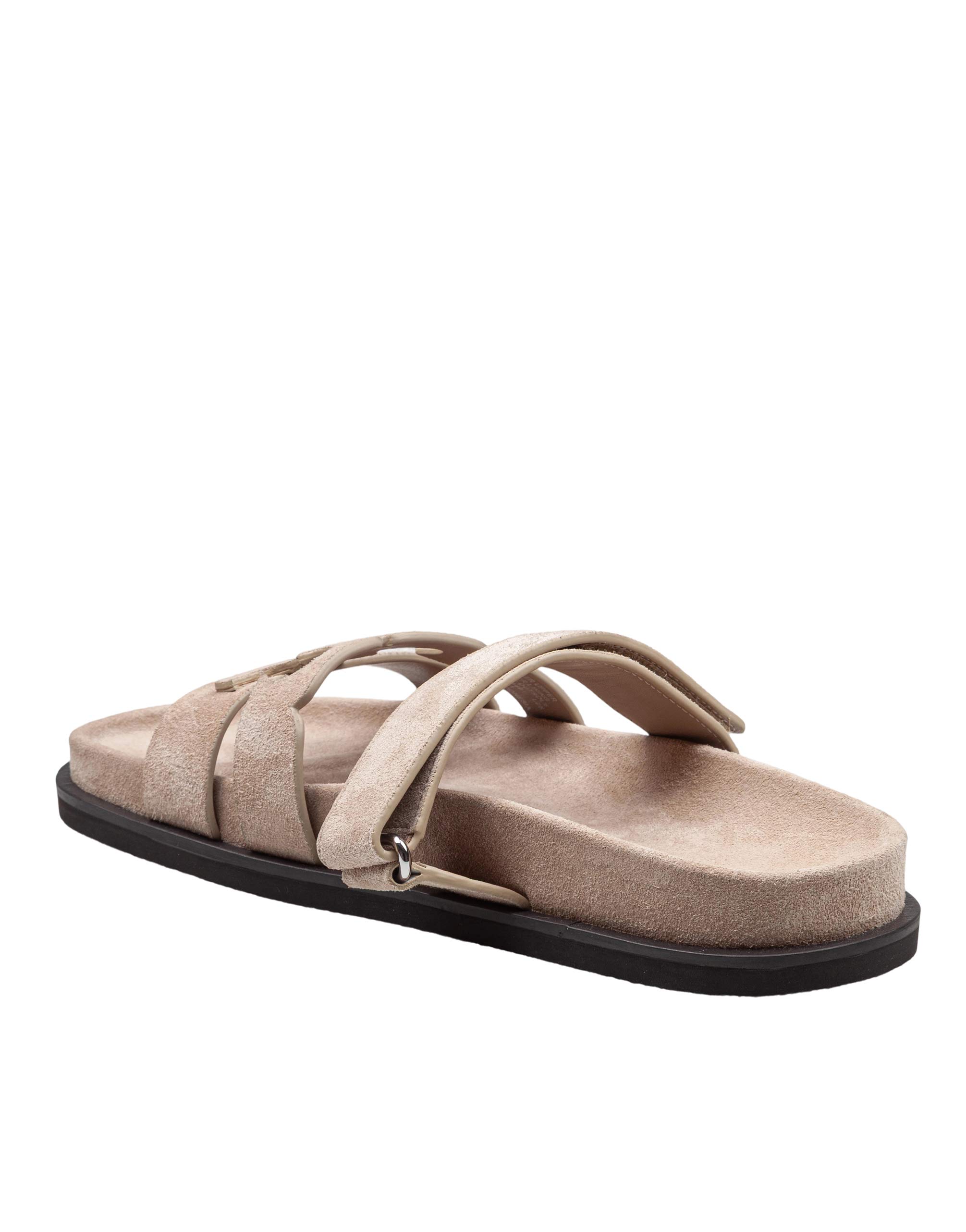 TORY BURCH INES SPORT SLIDE IN SUEDE, BEIGE