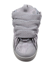 LANVIN SNEAKERS CURB IN PELLE E CAMOSCIO COLORE GRIGIO CHIARO